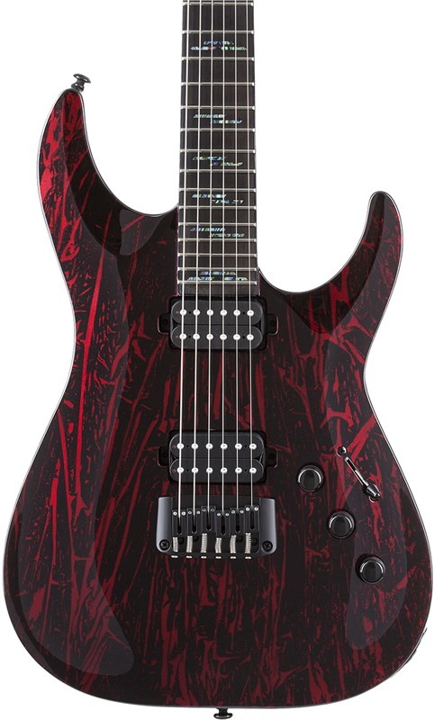 Schecter C-1 Silver Mountain Blood Moon 1