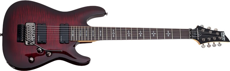 Schecter Demon-7 FR Crimson Red Burst