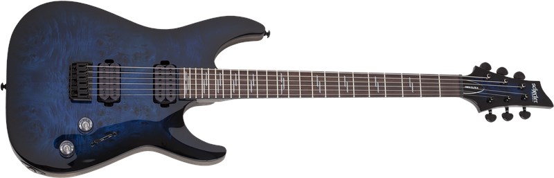 Schecter Omen Elite-6 See-Thru Blue Burst