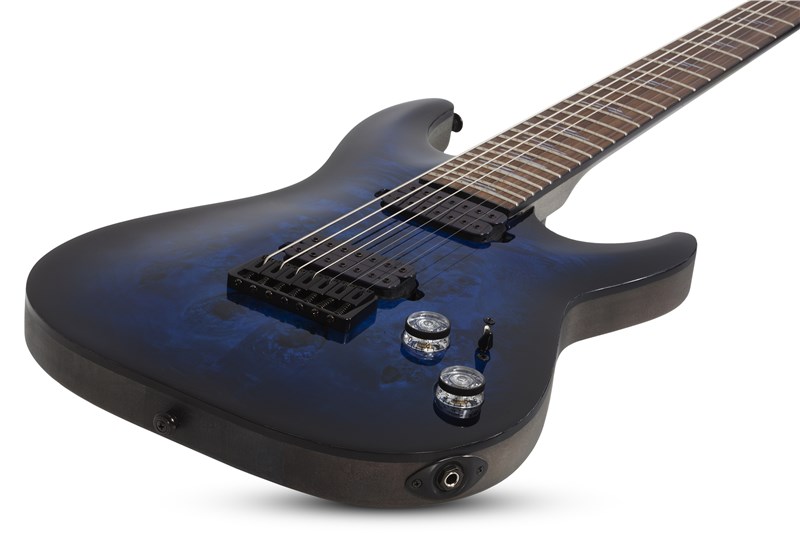 Schecter Omen Elite-7 See-Thru Blue Burst