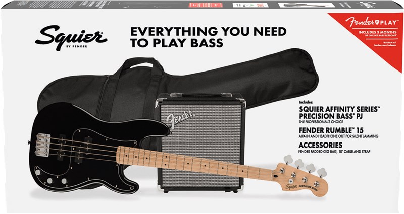 Squier Precision Bass PJ Pack Black