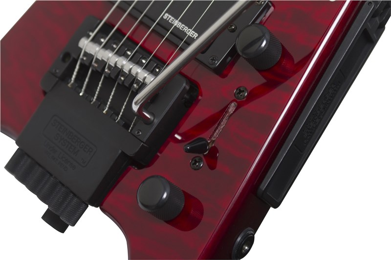 Steinberger GT-PRO Quilt Deluxe Wine Red controls