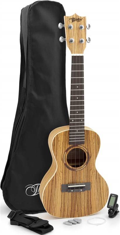 Theodore Concert Ukulele Pack Zebrawood 1