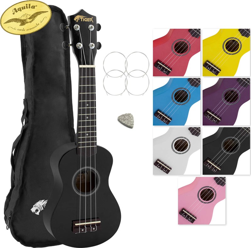 Tiger Soprano Ukulele Black 1