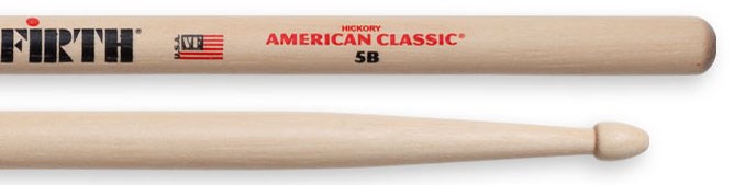  Vic Firth 5B Wood Tip Drumsticks