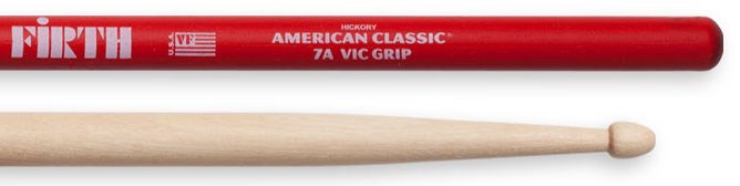 7A Wood Tip Drumsticks with Vic Grip