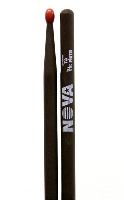 Vic Firth Nova 7A Nylon Tip Drumsticks (Black)