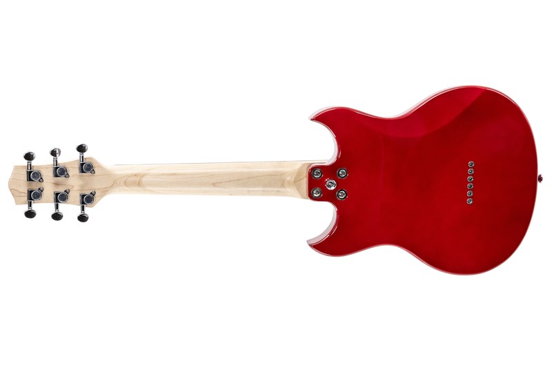 Vox SDC-1 Mini Electric Guitar, Red, back view