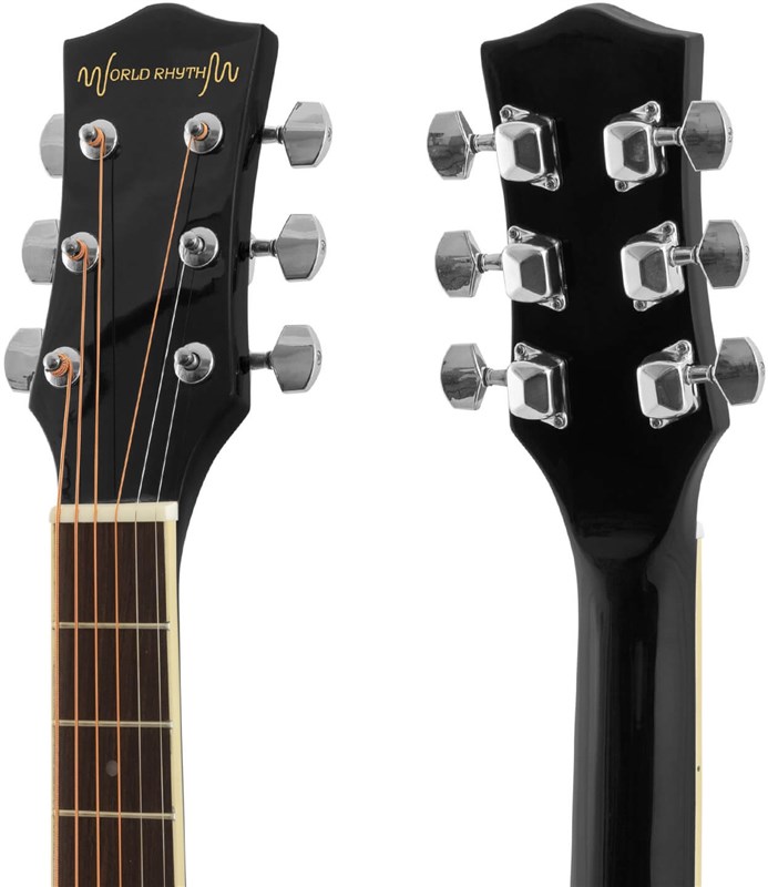 World Rhythm WR-204 Acoustic, Black Headstock