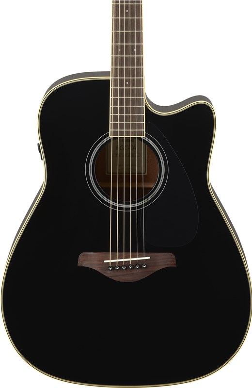 Yamaha FGC-TA Electro Acoustic Black Front