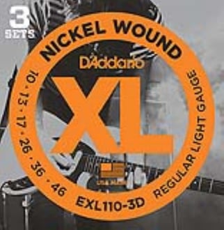 DAddario EXL110 3D Nickel Regular/Light Three Pack (10-46)