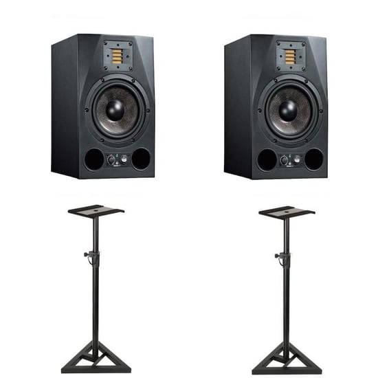 Adam A7X Active Studio Monitor (Pair) Bundle With Monitor Stands