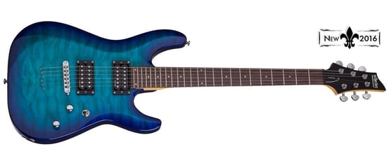 Schecter C-6 Plus Electric Guitar (Ocean Blue Burst)