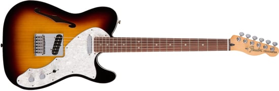 Fender 2016 Deluxe Telecaster Thinline (3 Colour Sunburst, Rosewood)