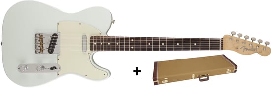 Fender Classic Player Baja '60s Telecaster (Faded Sonic Blue) with Fender Pro Series Tweed Case 