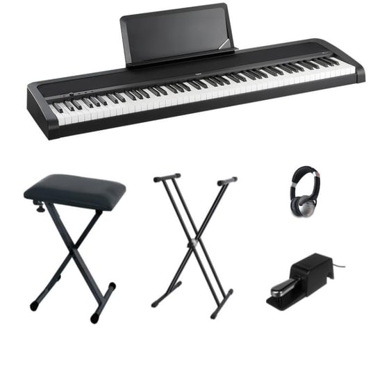 Korg B1 Digital Piano (Black) With Included Accessories