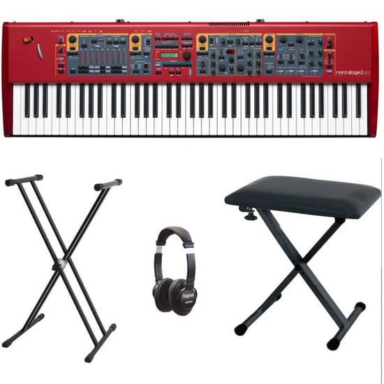 Nord Stage 2 EX HP76 Stage Keyboard Bundle With Included Accessories 