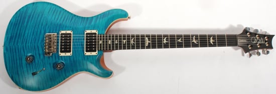 PRS 2016 Experience Custom 24 with Solid Rosewood Neck (Peacock Blue Satin)