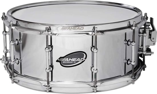 Ahead Chrome on Brass Snare with Dunnet Strainer (13x6in) - ASC613