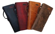 Ahead Handmade Leather Stick Case w/Drum Key Holder, Burgundy