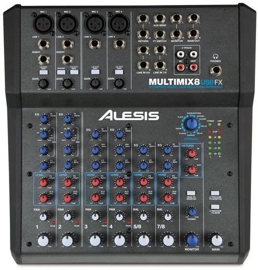 Alesis MultiMix 8 USB FX 8-Channel Mixer