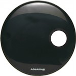 Aquarian Regulator Black Resonant Ported Bass Drum Head (18in)