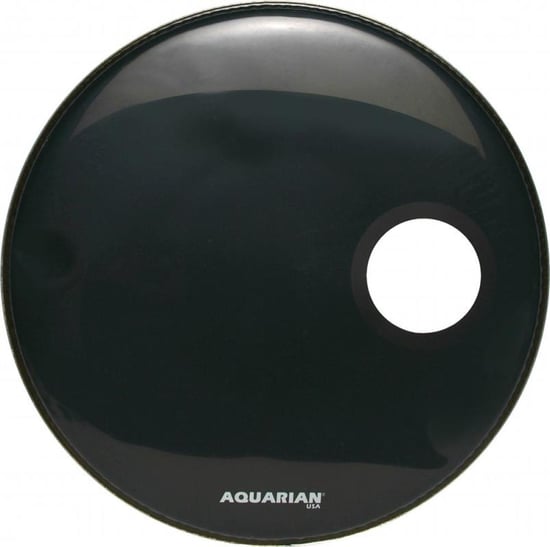 Aquarian Regulator Black Resonant Ported Bass Drum Head (18in)