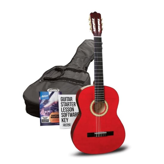 Ashton SPCG44LAM Classical Guitar Starter Pack (Left Handed, Amber)