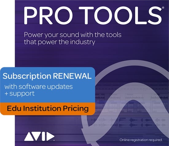 Avid Pro Tools 1 Year Subscription Renewal, Education Institution, Digital