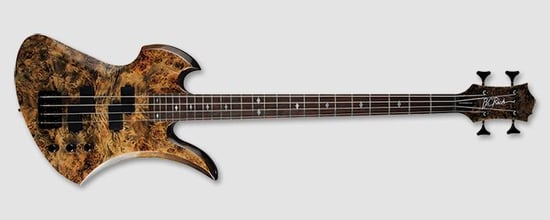 BC Rich Mockingbird Plus 4 String Bass (Ghost Black)