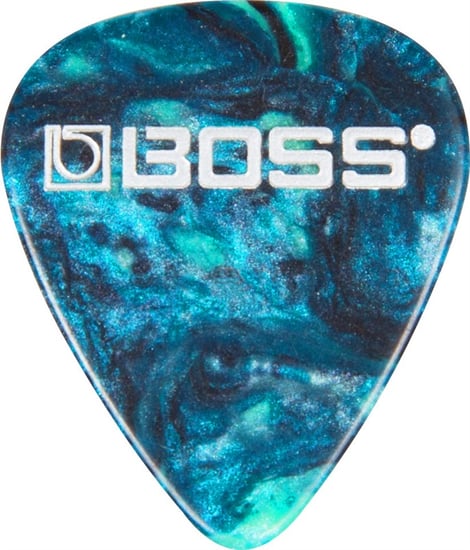 Boss BPK-12-OT Celluloid Pick, Thin, Ocean Turquoise, 12 Pack