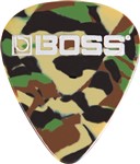 Boss BPK-72-CH Celluloid Pick, Heavy, Camo, 72 Pack