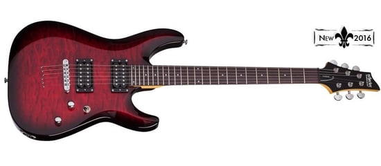 Schecter C-6 Plus, See-Through Cherry Burst