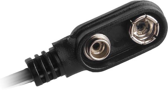 CIOKS Flex 6030 9V Battery Clip, 30cm/12in, Black