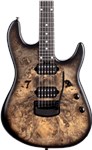 Music Man Cutlass Jason Richardson, Natural Buckeye Burl, Black Burst, Special Order