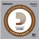 D'Addario PB024 Phosphor Bronze Wound Single String, 24