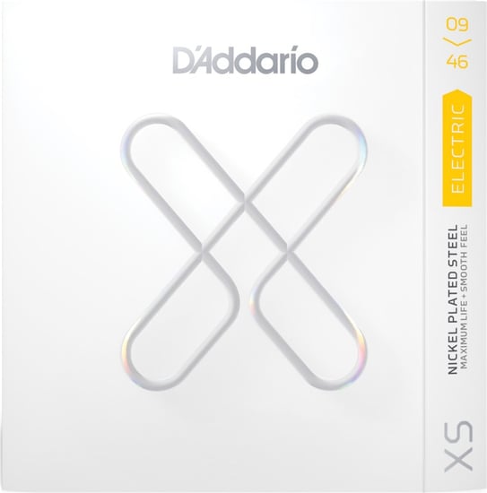 D'Addario XSE0946 XS Nickel Coated Electric, Super Light Top/Regular Bottom, 9-46