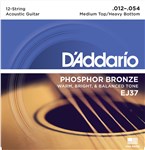 D'Addario EJ37 Phosphor Bronze 12 String, Medium Heavy, 12-54