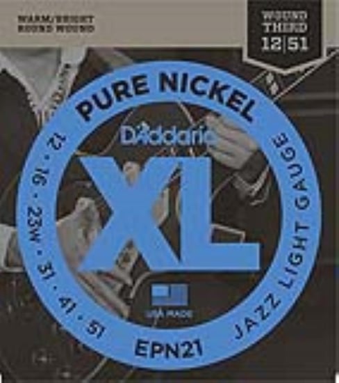 DAddario EPN21 XL Pure Nickel (Jazz Light 12-52)