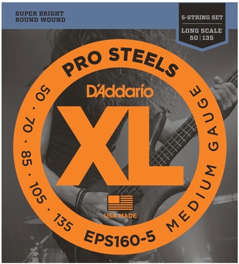 DAddario EPS160-5 Bass Pro Steels (50-135)