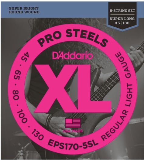 DAddario EPS170-5SL Super Long Bass Pro Steels (45-130)