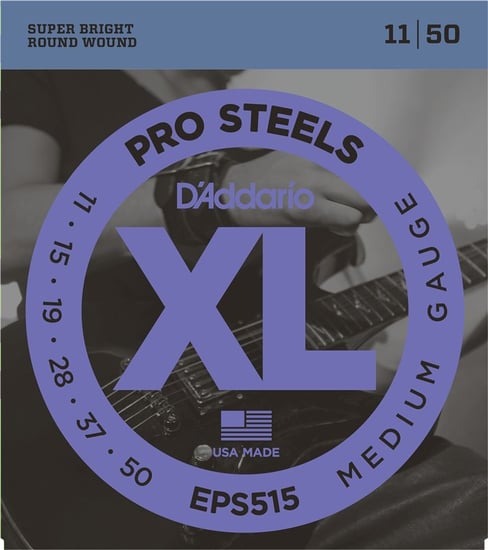 D'Addario EPS515 XL Pro Steels Electric, Medium, 11-50