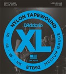 D'Addario ETB92 Nylon Tapewound Bass, Medium, Long Scale, 50-105