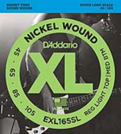 D'Addario EXL165SL Nickel Wound Bass, Custom Light, 45-105, Super Long Scale