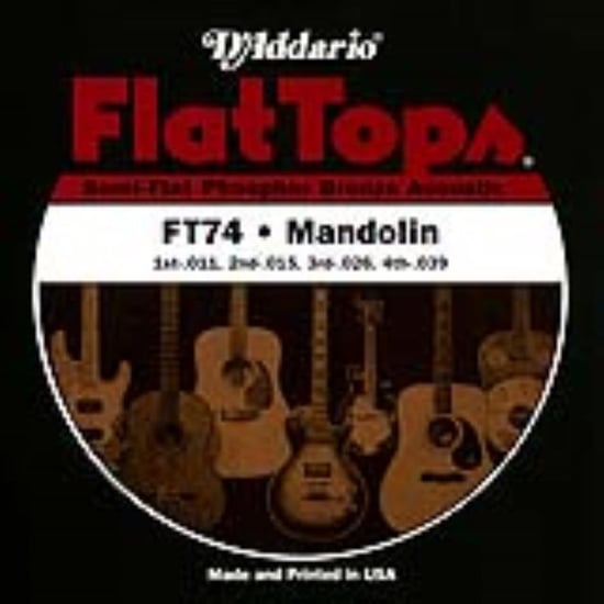 DAddario FT74 Flat Top Mandolin Strings