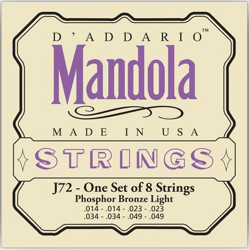 DAddario J72 Phosphor Bronze Mandola Strings Light (14-49)