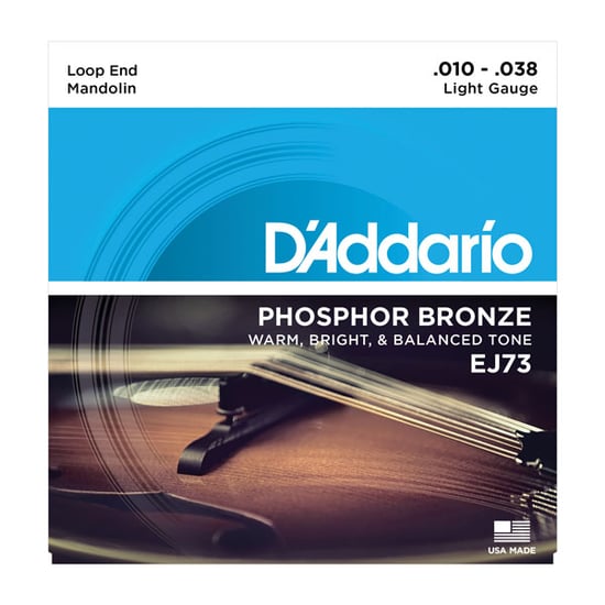 DAddario EJ73 Phosphor Bronze Mandolin Strings Light (10-38)