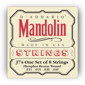 DAddario J74 Phosphor Bronze Mandolin Strings, Medium (11-40)