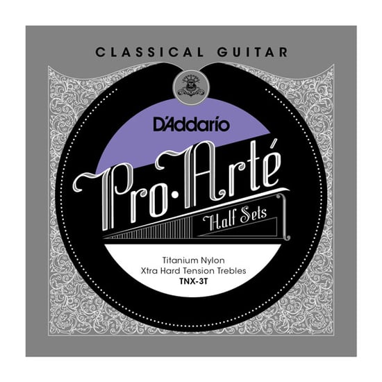 D'Addario TNX-3T Pro-Arte Titanium Nylon Treble Half Set (Extra Hard Tension)