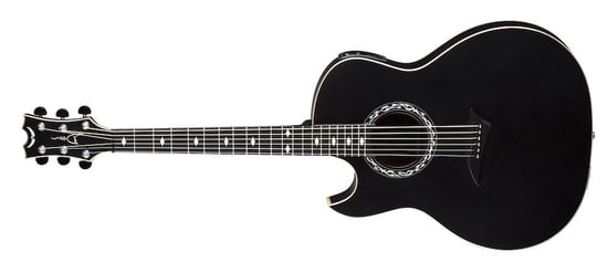 Dean Exhibition Thin Body with Aphex (Left Handed, Black Satin)